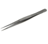 Micro Fine Lab Forceps 5.5", Precision Serrated Tips, Straight, Stainless Steel Tweezers